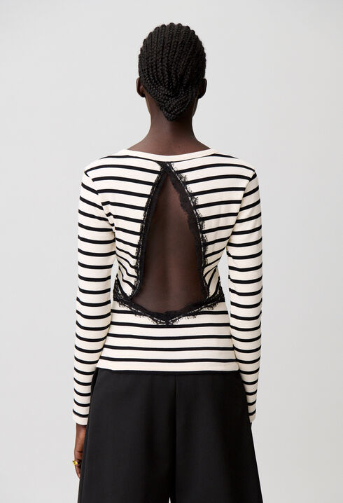 Camiseta marinera de encaje