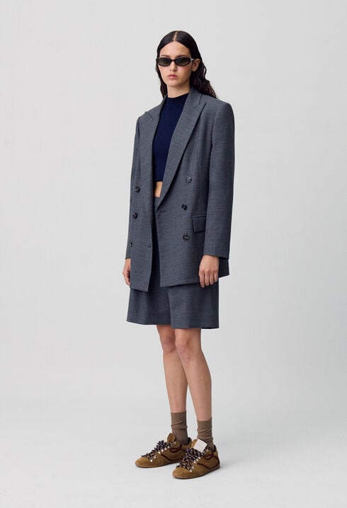 Chaqueta cruzada de traje