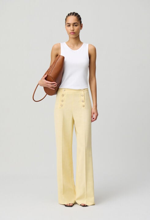 Pantalón con botones tipo pont