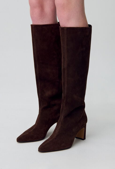 Botas de tacón de ante