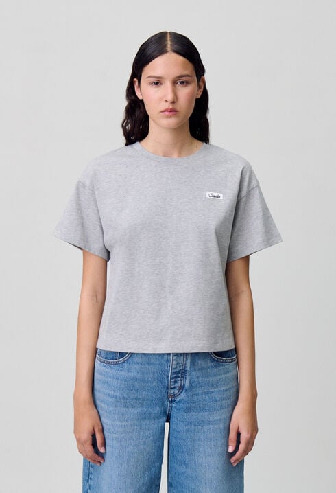 Camiseta de algodón de corte amplio