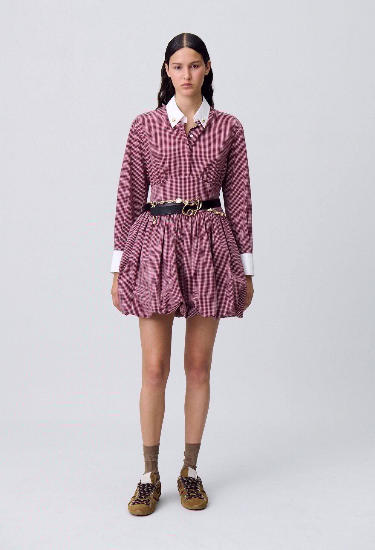 Vestido corto de cuadros