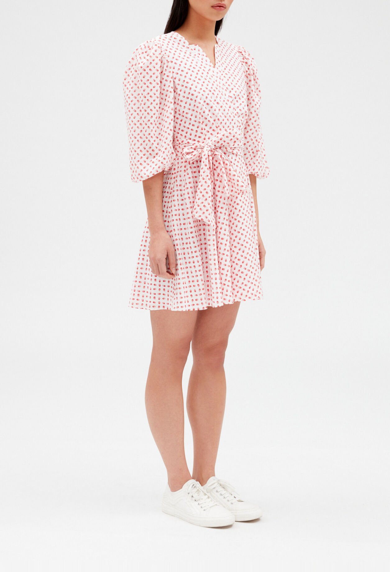 Vestido corto cruzado