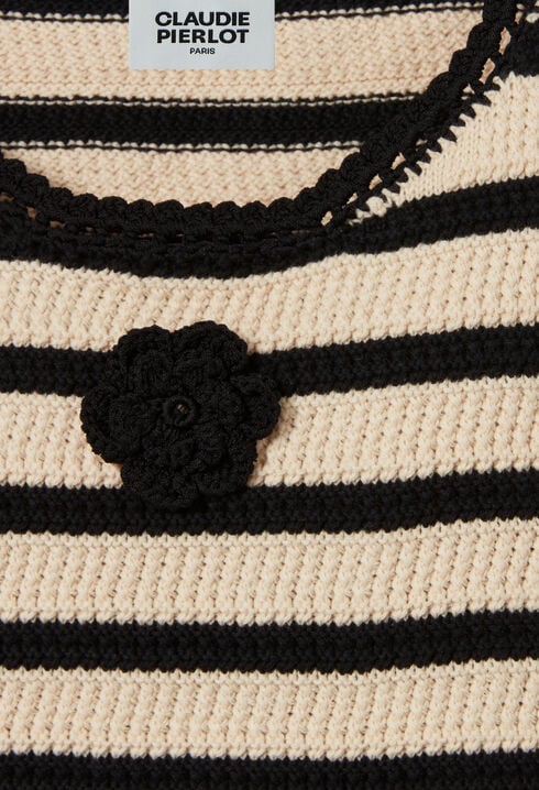 Top de crochet a rayas