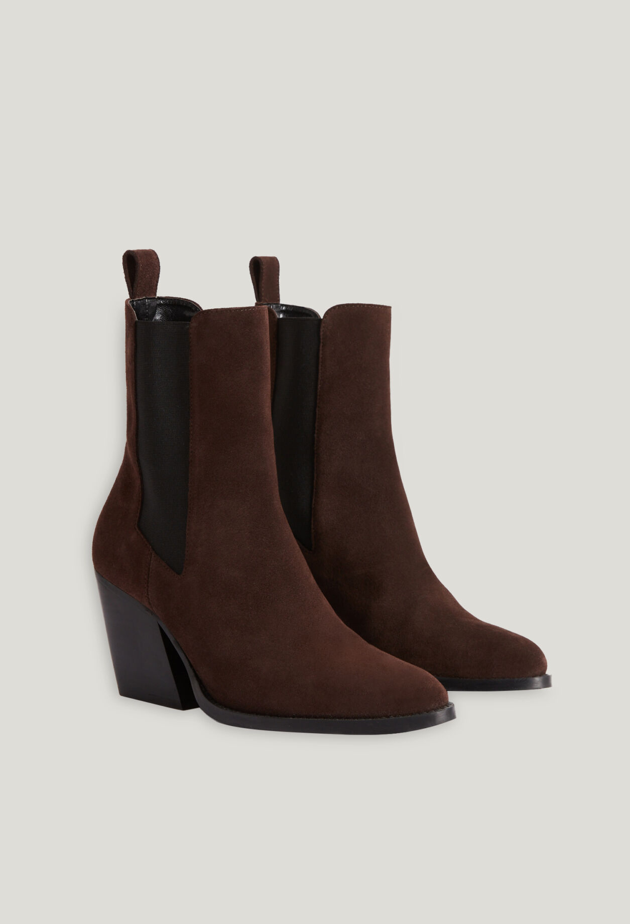 Botines de ante color chocolate