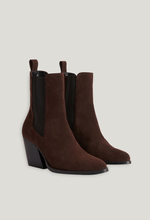Botines de ante color chocolate