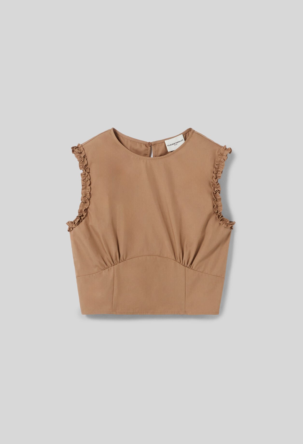 Top corto con volantes