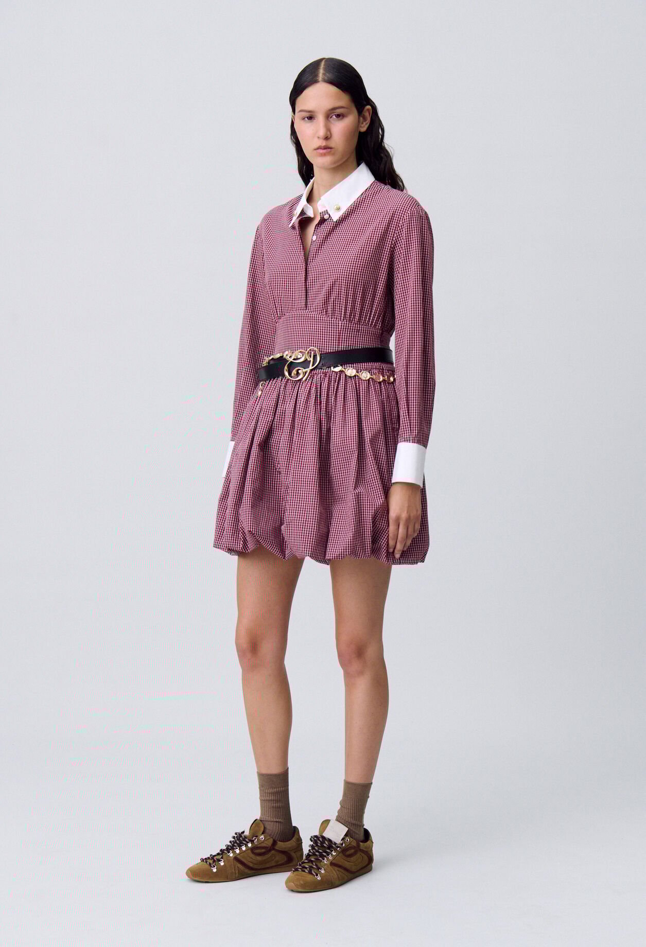 Vestido corto de cuadros