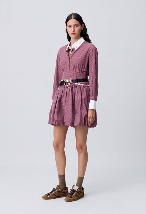 Vestido corto de cuadros