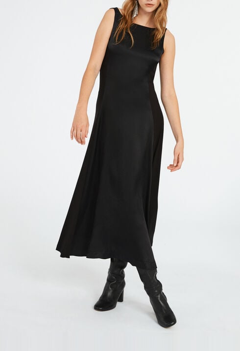 Vestido largo con espalda descubierta