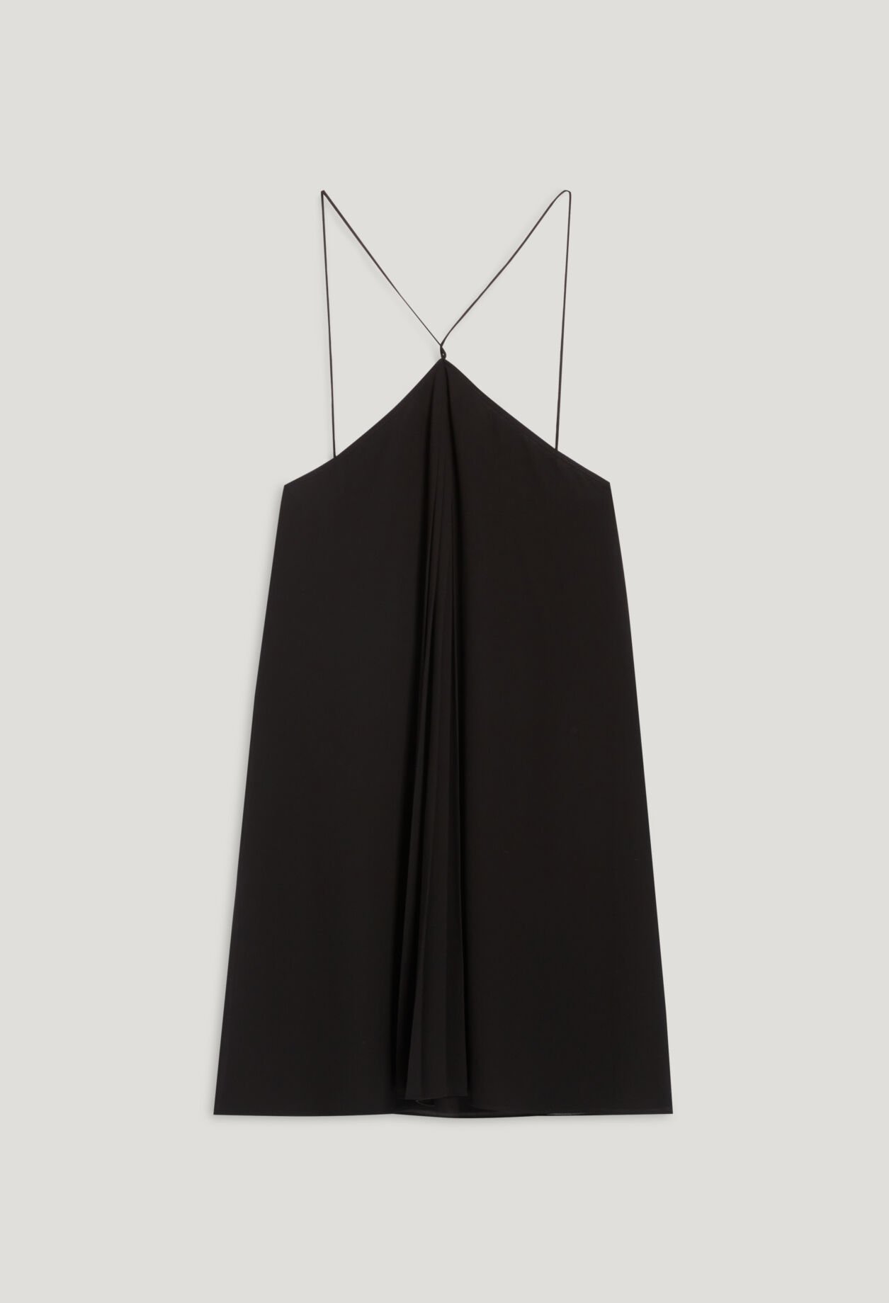 Vestido corto plisado negro