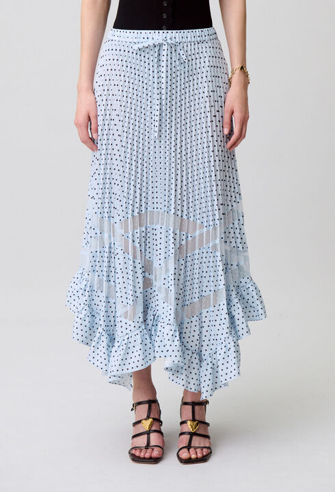 Falda midi de encaje