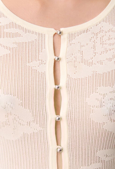 C&aacute;rdigan de punto con flores