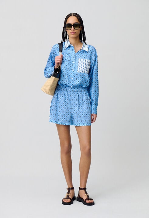 Short fluido estampado