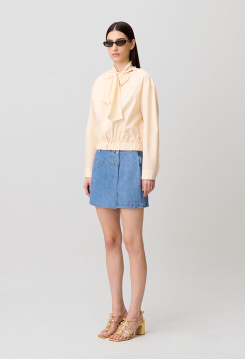 Camisa popel&iacute;n cuello lazada