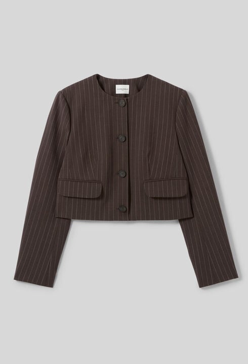 Chaqueta de corte recto y corto