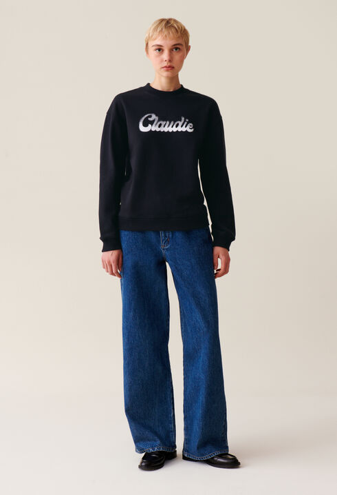 Sudadera amplia Claudie estampada