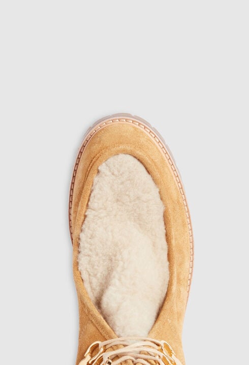 Botines caramelo de ante forrados