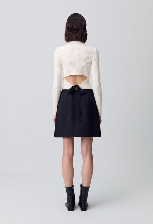 Falda corta con botones