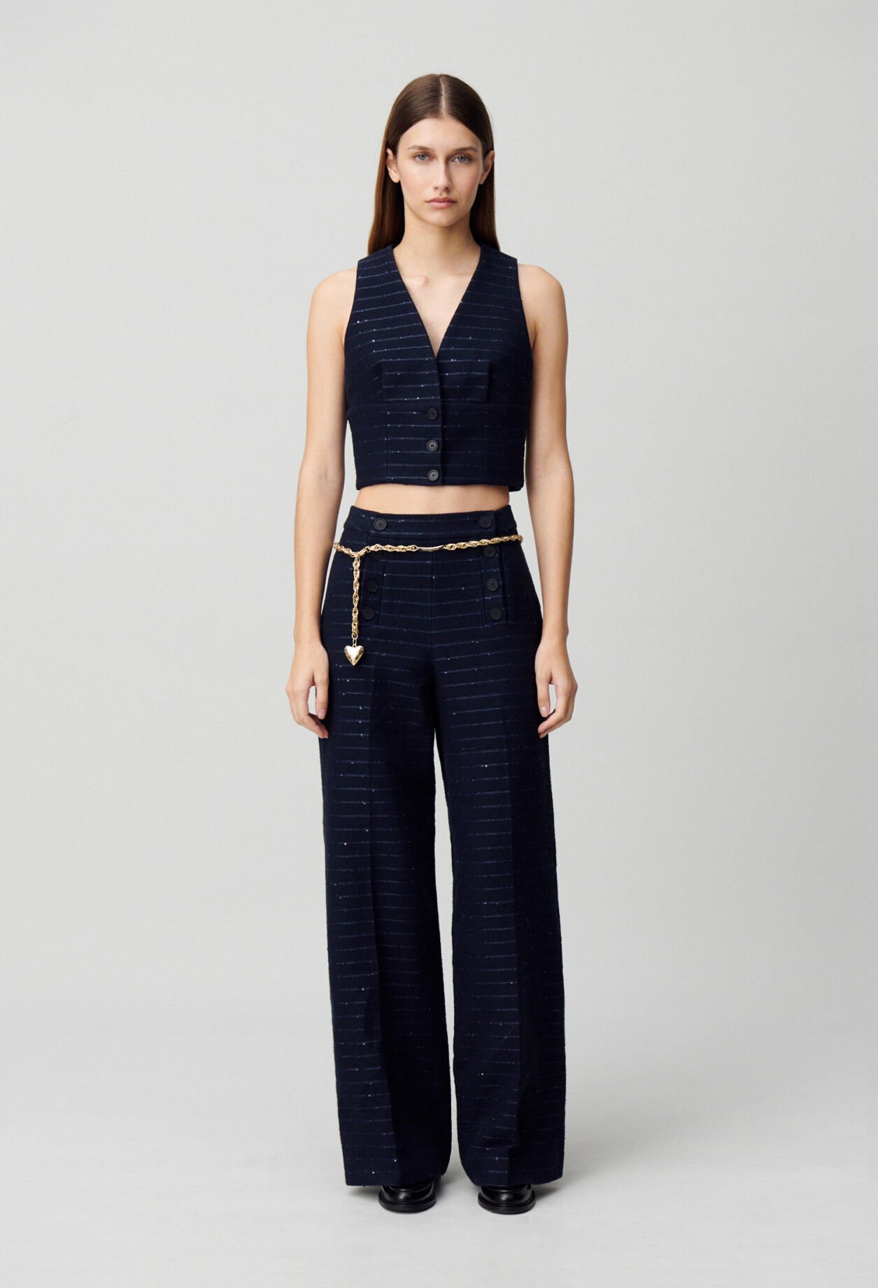 Top blazer de rayas