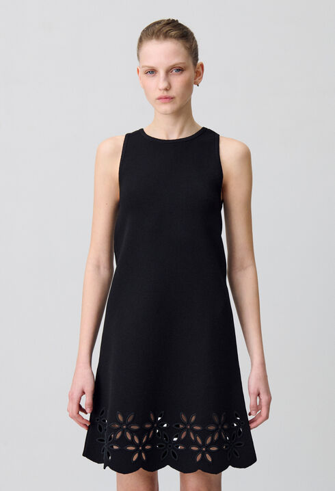 Vestido corto de punto fino