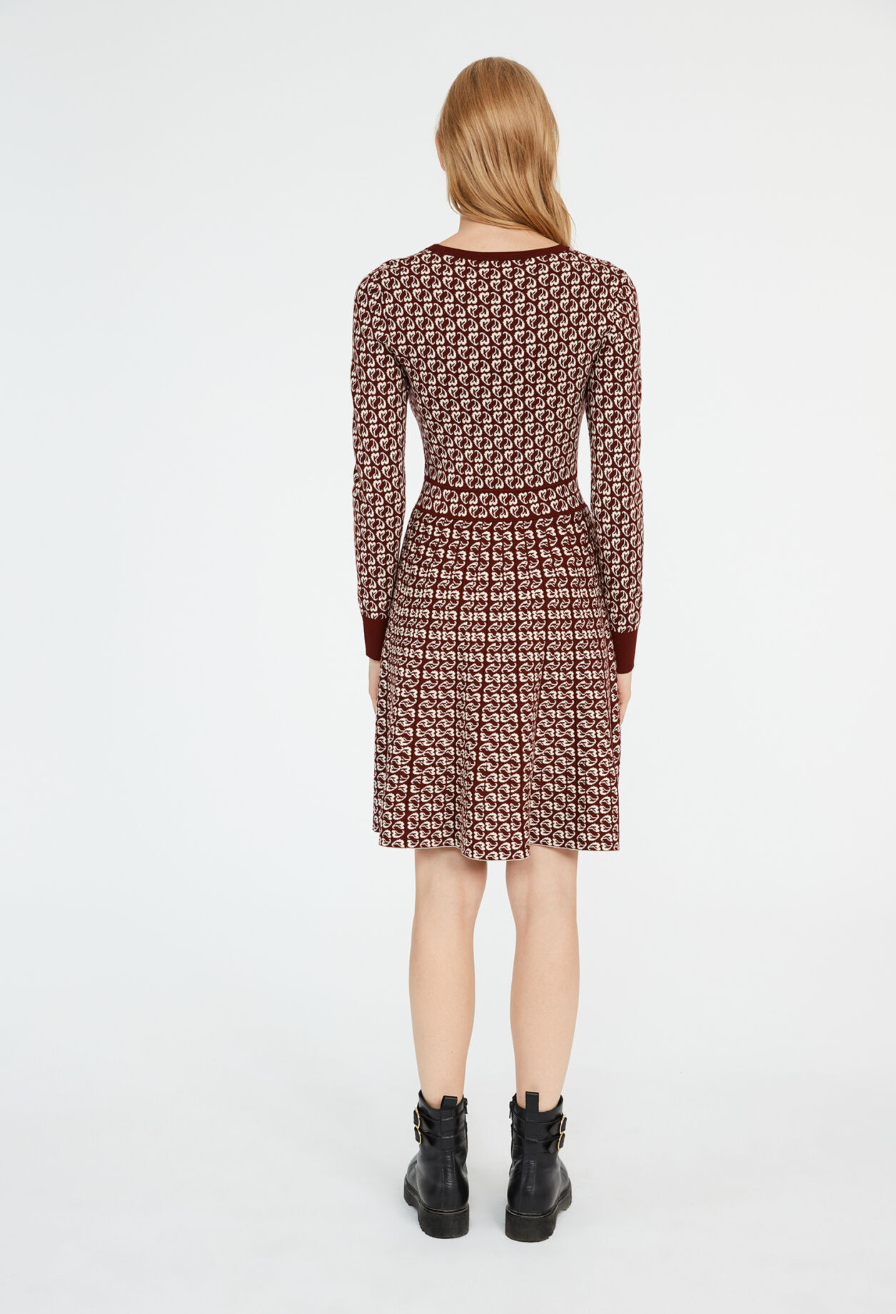 Vestido dos tonos corto con estampados