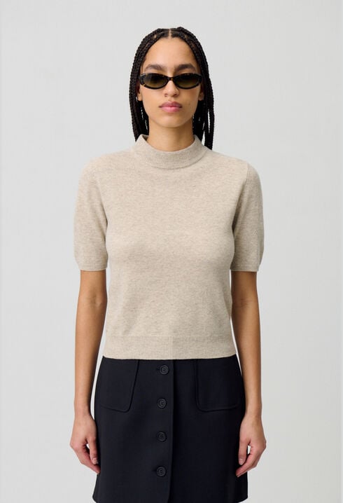 Jersey de lana cuello alto