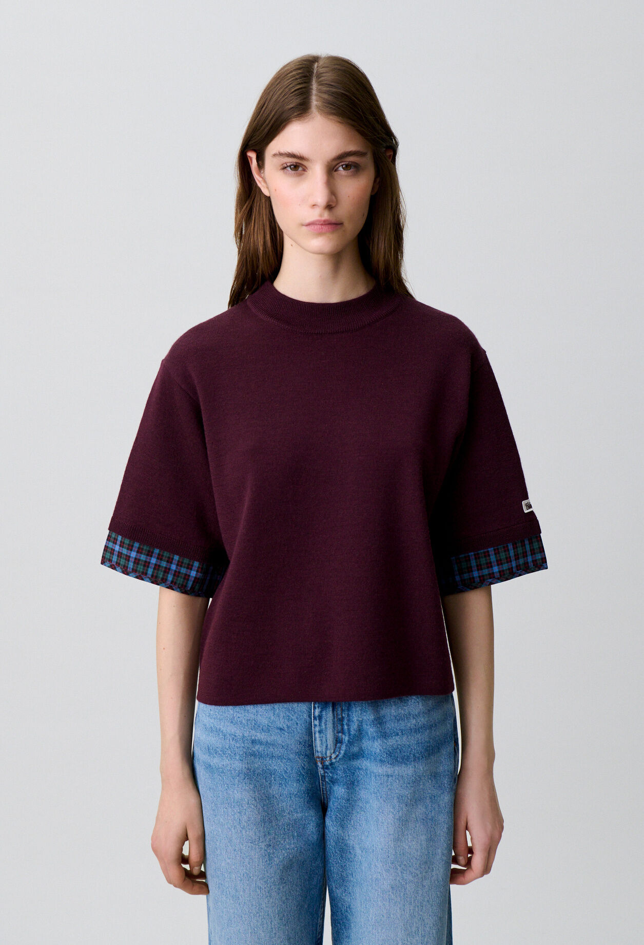 Jersey punto cuello chimenea