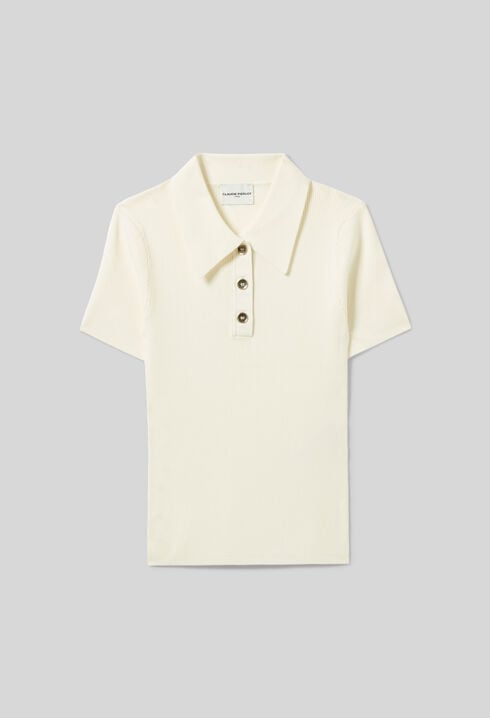 Polo de punto fino superior