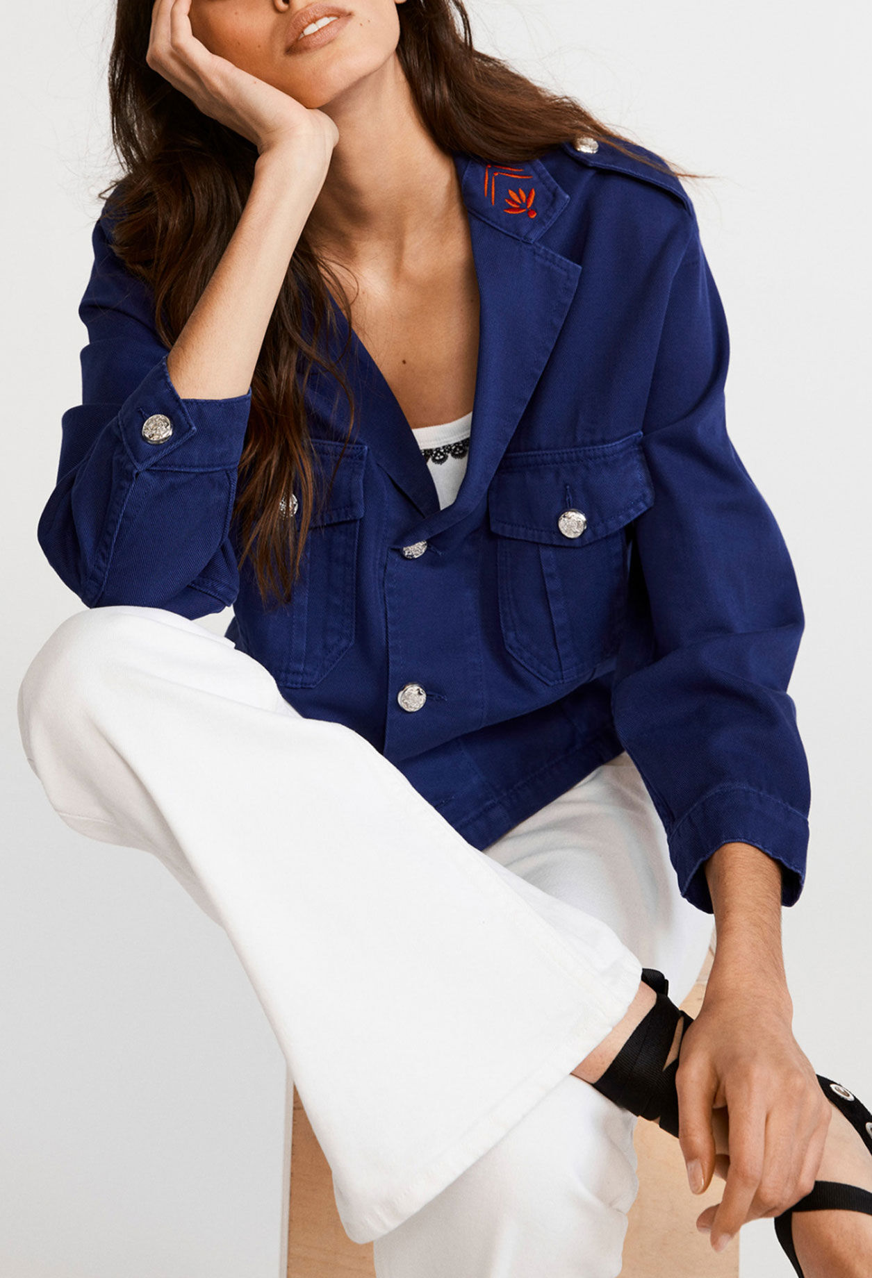Chaqueta corta vaquera de algodón bio