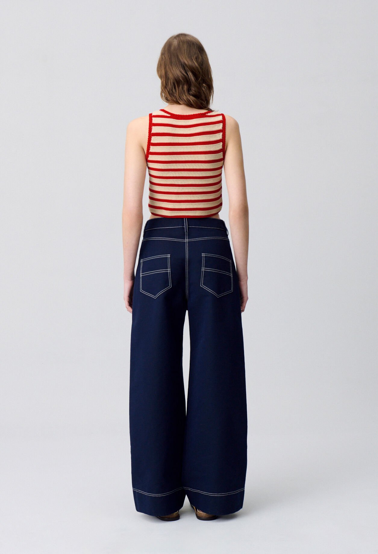 Top de crochet a rayas