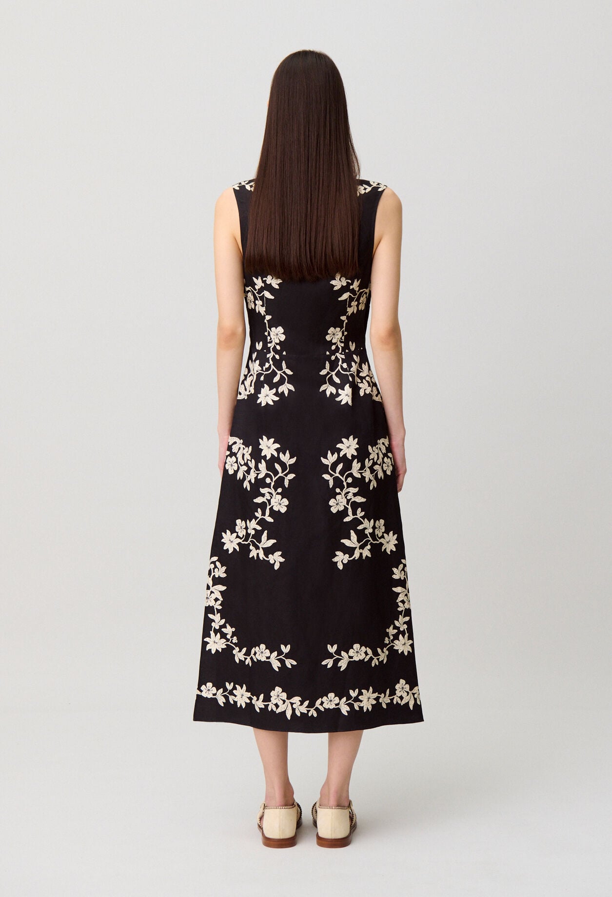 Vestido midi estampado floral