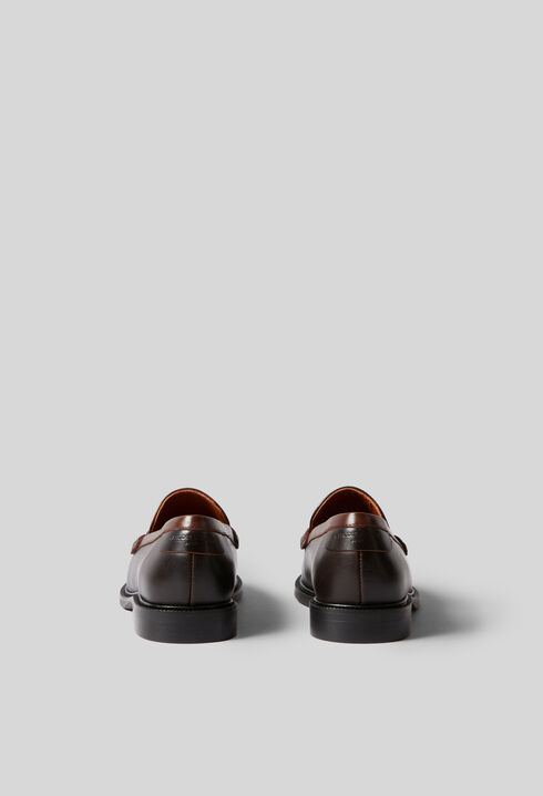 Mocasines de cuero color chocolate