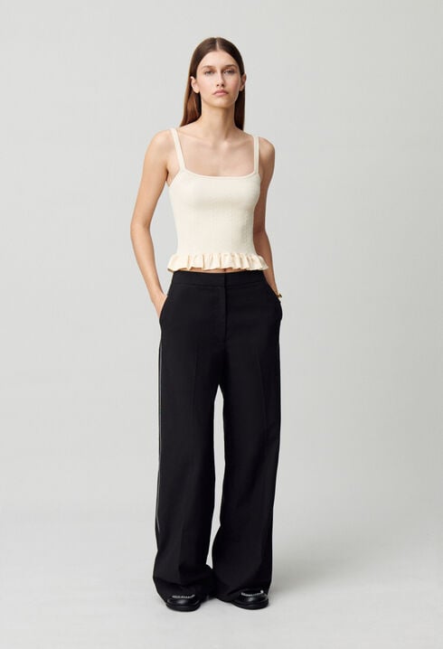 Pantalón recto ancho