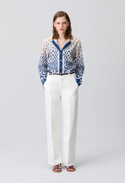 Camisa fluida estampada