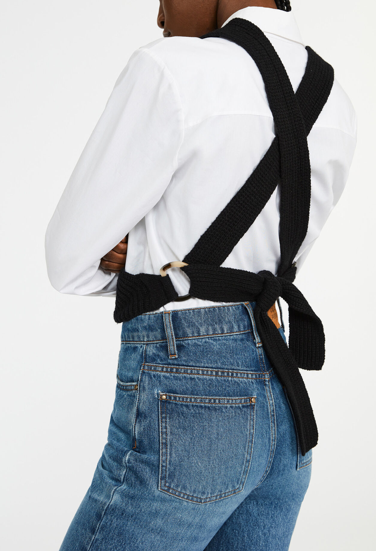 Jersey sin mangas cruzado en la espalda