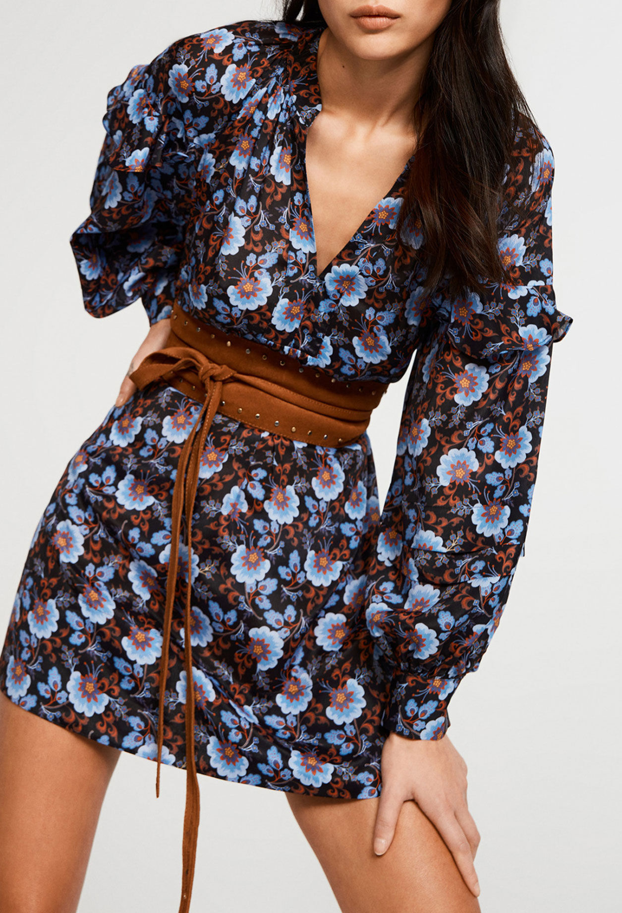 Vestido estampado de túnica