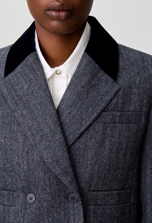 Chaqueta sastre bimaterial