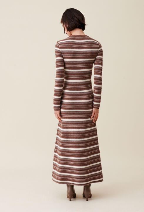 Vestido de lana a rayas