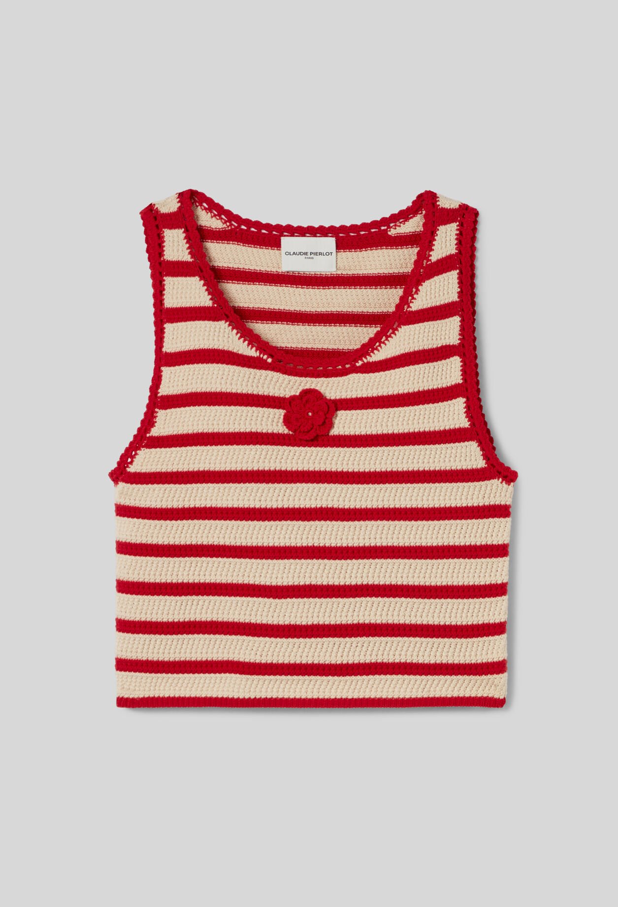Top de crochet a rayas