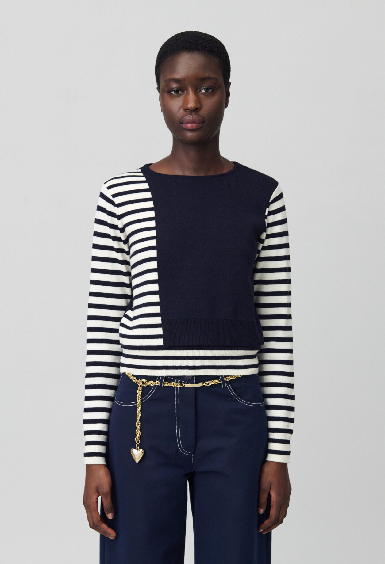 Jersey corto marinero liso