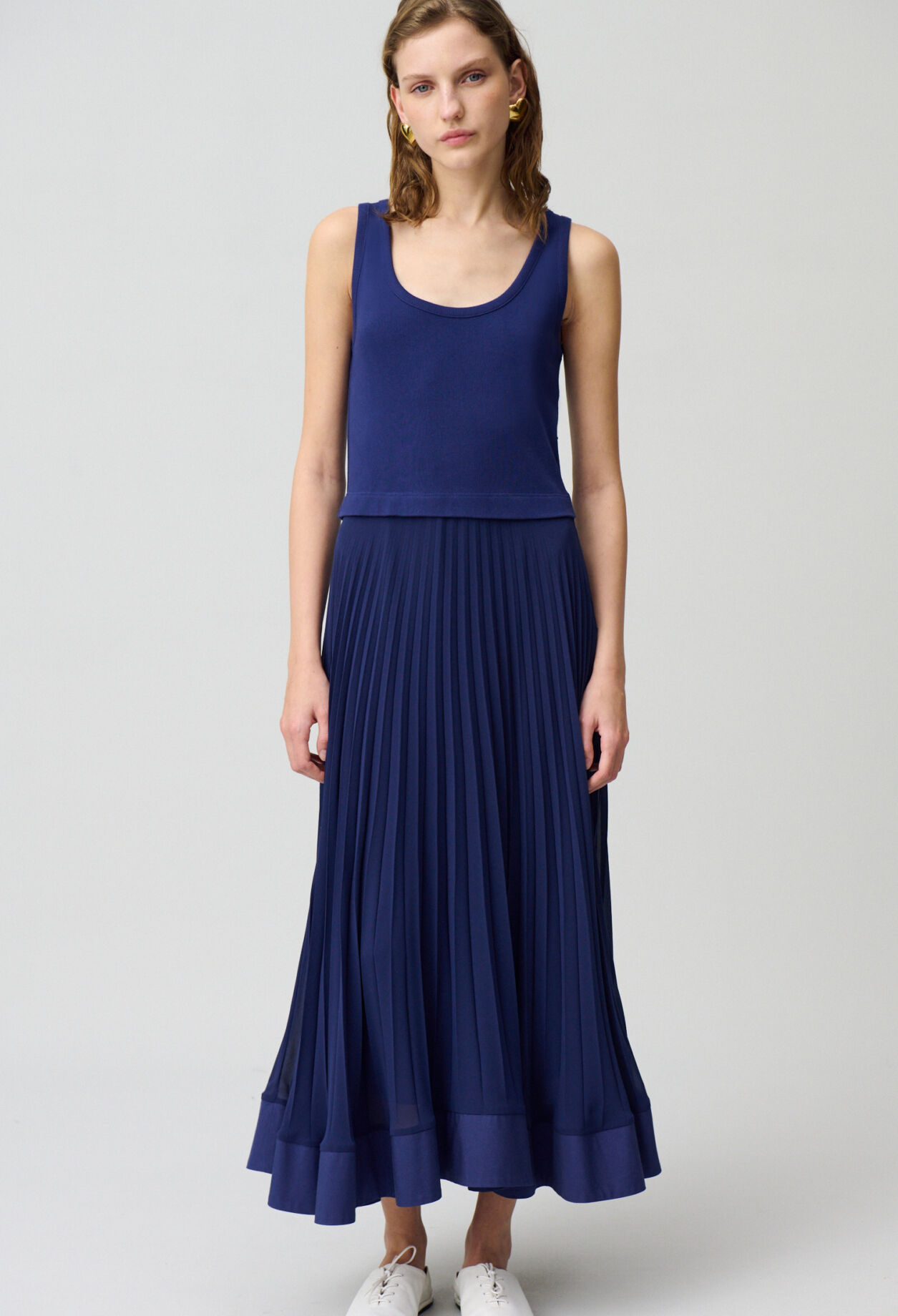 Vestido largo con trampantojo
