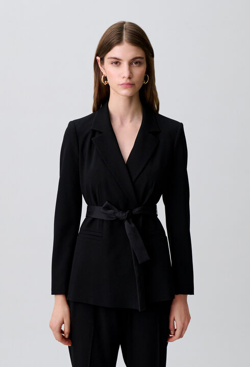 Chaqueta sastre lisa entallada