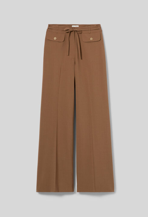 Pantal&oacute;n ancho mezcla de lana
