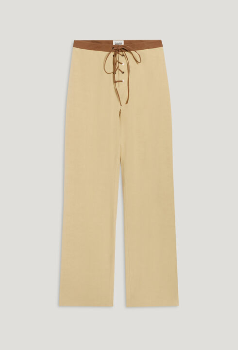 Pantalón bicolor con cordón