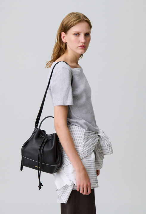 Bolso de cuero tipo saco