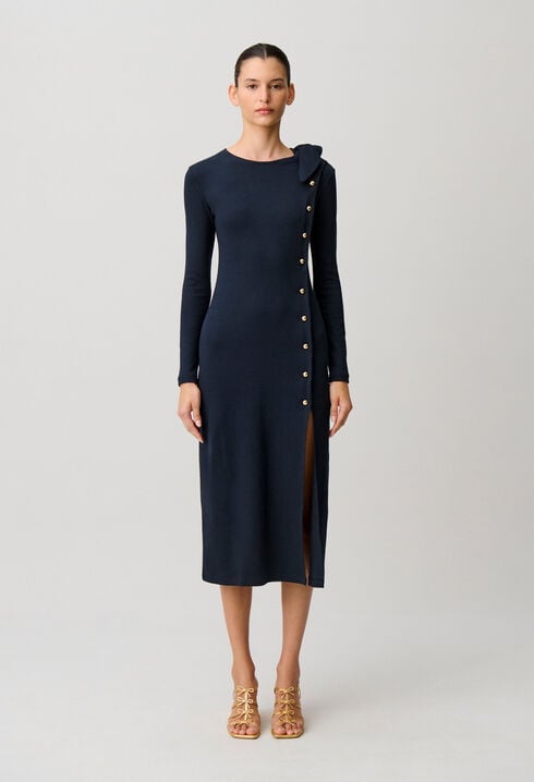 Vestido largo de punto