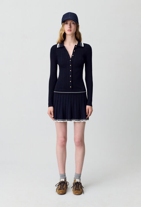 Vestido de punto tipo camisa