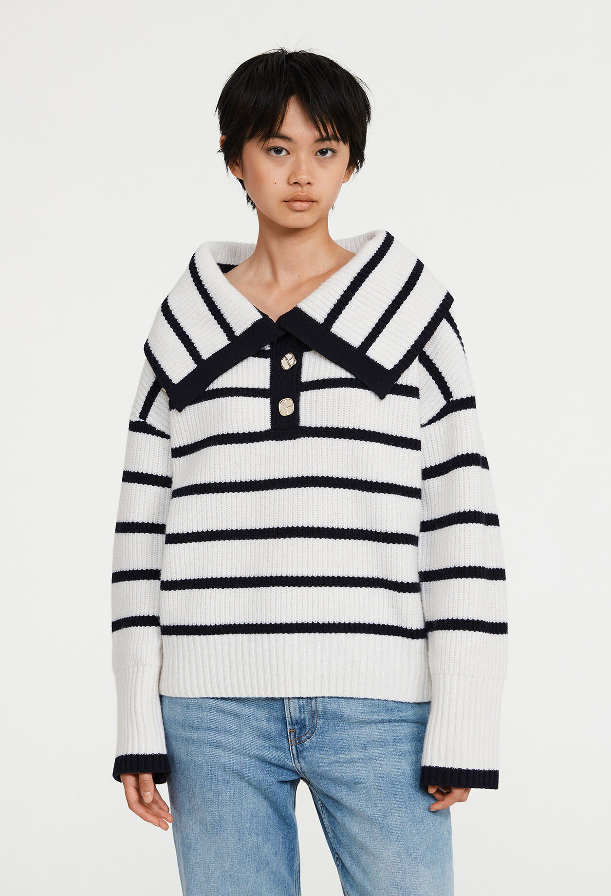 Jersey de rayas dos tonos lana