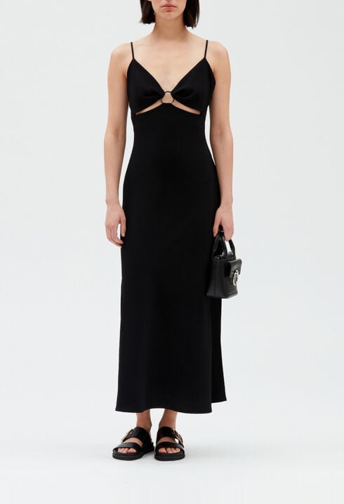 Vestido semilargo en anillo